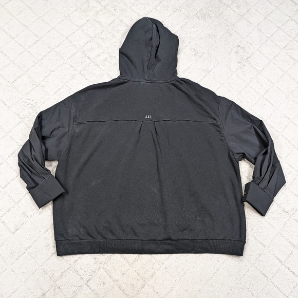 Nike Hoodie Women's XXL Black Icon Clash Sportswear Nylon Sleeves Roll Cuffs - Picture 7 of 9